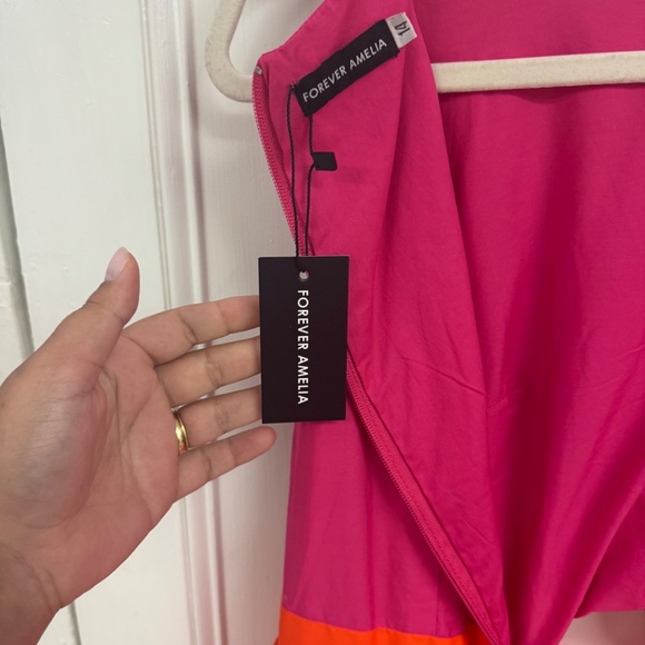 NWT Forever Amelia Remi Maxi Pink & Orange Size UK14/US10 - Picture 7 of 8